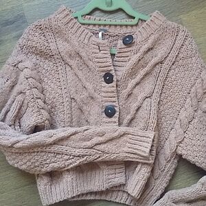 Free People Cotton Knit Cardigan